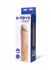 Насадка с ярко выраженной головкой и рельефным стволом - 19 см. - A-toys - в Новороссийске купить с доставкой