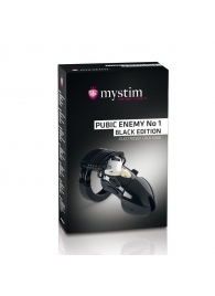 Пояс верности с электростимуляцией Mystim Pubic Enemy No1 Black Edition - MyStim - купить с доставкой в Новороссийске