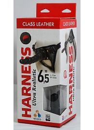 Насадка-фаллоимитатор на кожаных трусиках Harness Ultra Realistic 6,5  - 18,5 см. - LOVETOY (А-Полимер) - купить с доставкой в Новороссийске