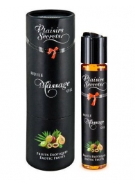 Массажное масло с ароматом экзотических фруктов Huile de Massage Gourmande Fruits Exotiques - 59 мл. - Plaisir Secret - купить с доставкой в Новороссийске