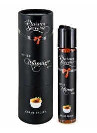Массажное масло с ароматом крем брюле Huile de Massage Gourmande Creme Brulée - 59 мл. - Plaisir Secret - купить с доставкой в Новороссийске