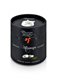Массажная свеча с ароматом кокоса Bougie de Massage Gourmande Coco - 80 мл. - Plaisir Secret - купить с доставкой в Новороссийске