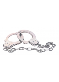 Наручники из металла с длинной цепочкой CHROME HANDCUFFS METAL HANDCUFFS W. KEY - NMC - купить с доставкой в Новороссийске