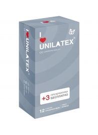 Презервативы с рёбрами Unilatex Ribbed - 12 шт. + 3 шт. в подарок - Unilatex - купить с доставкой в Новороссийске