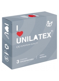 Презервативы с рёбрами Unilatex Ribbed - 3 шт. - Unilatex - купить с доставкой в Новороссийске