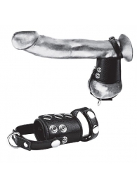 Кольцо на член и мошонку Cock Ring With 2  Ball Stretcher And Optional Weight Ring - BlueLine - в Новороссийске купить с доставкой