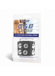 Ремень на член и мошонку 1.5  Cock Ring With Ball Strap - BlueLine - купить с доставкой в Новороссийске