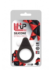 Чёрное эрекционное кольцо LIT-UP SILICONE STIMU RING 1 BLACK - Dream Toys - в Новороссийске купить с доставкой
