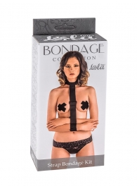 Ошейник с длинной лентой и наручниками Strap Bondage Kit Plus Size - Lola Games - купить с доставкой в Новороссийске