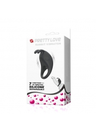 Чёрное эрекционное кольцо с вибрацией Rabbit Vibrator - Baile - в Новороссийске купить с доставкой