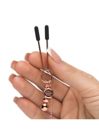 Золотистые зажимы для сосков и клитора All Sensation Nipple and Clitoral Chain - Fifty Shades of Grey - купить с доставкой в Новороссийске