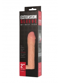 Телесная насадка-удлинитель Extension sleeve с подхватом - 17 см. - Sitabella - в Новороссийске купить с доставкой