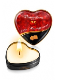 Массажная свеча с ароматом карамели Bougie Massage Candle - 35 мл. - Plaisir Secret - купить с доставкой в Новороссийске