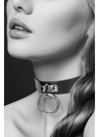 Узенький ошейник из полиуретана с кольцом - Bijoux Pour Toi - купить с доставкой в Новороссийске