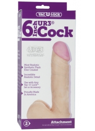Ультра реалистичная насадка Vac-U-Lock  6  ULTRASKYN Cock - 17,3 см. - Doc Johnson - купить с доставкой в Новороссийске