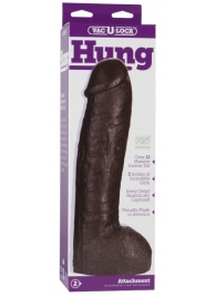 Большая насадка для трусиков Vac-U-Lock Realistic Hung - 31,7 см. - Doc Johnson - купить с доставкой в Новороссийске