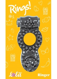 Чёрное эрекционное кольцо Rings Ringer - Lola Games - в Новороссийске купить с доставкой