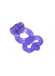 Фиолетовое эрекционное кольцо Rings Treadle с подхватом - Lola Games - в Новороссийске купить с доставкой