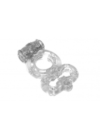 Прозрачное эрекционное кольцо Rings Treadle с подхватом - Lola Games - в Новороссийске купить с доставкой
