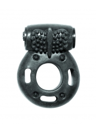 Черное эрекционное кольцо с вибрацией Rings Axle-pin - Lola Games - в Новороссийске купить с доставкой