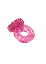 Розовое эрекционное кольцо с вибрацией Rings Axle-pin - Lola Games - в Новороссийске купить с доставкой