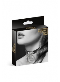 Черный чокер с двумя кольцами - Bijoux Pour Toi - купить с доставкой в Новороссийске