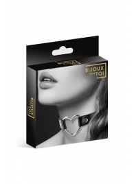 Чёрный чокер с кольцом в форме сердца - Bijoux Pour Toi - купить с доставкой в Новороссийске