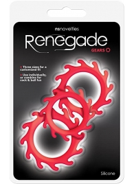 Набор из 3 красных эрекционных колец Renegade Gears - NS Novelties - в Новороссийске купить с доставкой