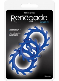 Набор из 3 синих эрекционных колец Renegade Gears - NS Novelties - в Новороссийске купить с доставкой