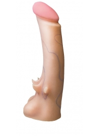 Телесная насадка REAL Standard с усиками на основании - 19 см. - LOVETOY (А-Полимер) - купить с доставкой в Новороссийске