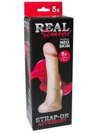 Реалистичная насадка с мошонкой REAL Standard - 18 см. - LOVETOY (А-Полимер) - купить с доставкой в Новороссийске