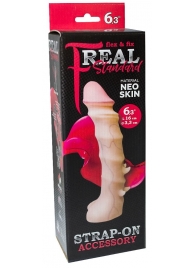 Насадка REAL Standard со спиралевидным узором - 19 см. - LOVETOY (А-Полимер) - купить с доставкой в Новороссийске