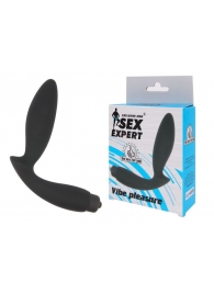 Чёрный вибростимулятор простаты Sex Expert Vibe Pleasure - Sex Expert - в Новороссийске купить с доставкой