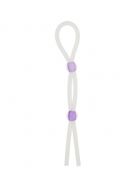 Прозрачное эрекционное кольцо-лассо SILICONE LASSO COCK RING DUAL BEADS - NMC - в Новороссийске купить с доставкой