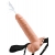 Телесный полый страпон с имитацией эякуляции 7.5  Hollow Squirting Strap-On with Balls Flesh - 21,6 см. - Pipedream - купить с доставкой в Новороссийске
