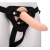 Телесный страпон на черных трусиках STRAP ON REAL DILDO - 20 см. - Dream Toys - купить с доставкой в Новороссийске