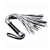 Серебристая плетка Struggle My Flogger с черной ручкой - 45 см. - Lovetoy - купить с доставкой в Новороссийске