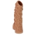 Телесная насадка с венками и открытой головкой Nude Sleeve L - 14 см. - KOKOS - в Новороссийске купить с доставкой