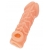 Телесная закрытая насадка с венками Cock Sleeve Size M - 15,6 см. - KOKOS - в Новороссийске купить с доставкой