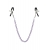 Зажимы для сосков с фиолетовой цепочкой Sweet Caress Nipple Chain - Sweet Caress - купить с доставкой в Новороссийске