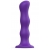 Фиолетовая насадка Strap-On-Me Dildo Geisha Balls size XL - Strap-on-me - купить с доставкой в Новороссийске