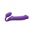 Фиолетовый безремневой вибрострапон Silicone Bendable Strap-On - size XL - Strap-on-me - купить с доставкой в Новороссийске