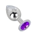 Большой плаг из стали с фиолетовым кристаллом Violet Dream - 9,5 см. - Erotic Fantasy - купить с доставкой в Новороссийске