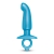 Голубая анальная пробка для массажа простаты Hither Silicone Prostate Plug - 14,3 см. - b-Vibe - в Новороссийске купить с доставкой
