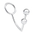 Кольцо на пенис с анальным стимулятором Two Bead Stainless Steel Anal Hook   Cock Ring - BlueLine - в Новороссийске купить с доставкой