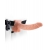 Телесный полый страпон с вибрацией Vibrating Hollow Strap-On with Balls - 24 см. - Pipedream - купить с доставкой в Новороссийске