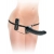Черный страпон с вагинальной пробкой Deluxe Vibrating Penetrix Strap-On - 19 см. - Pipedream - купить с доставкой в Новороссийске