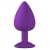 Большая фиолетовая анальная пробка Emotions Cutie Large с голубым кристаллом - 10 см. - Lola Games - купить с доставкой в Новороссийске