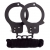 Чёрные наручники из листового металла в комплекте с веревкой BONDX METAL CUFFS LOVE ROPE SET - Dream Toys - купить с доставкой в Новороссийске