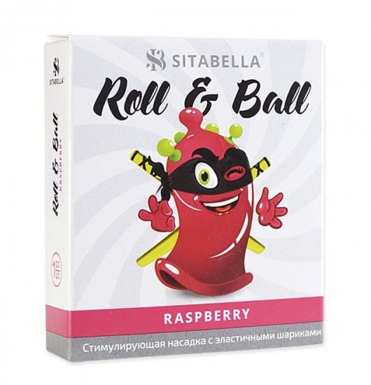 Стимулирующий презерватив-насадка Roll   Ball Raspberry - Sitabella - купить с доставкой в Новороссийске